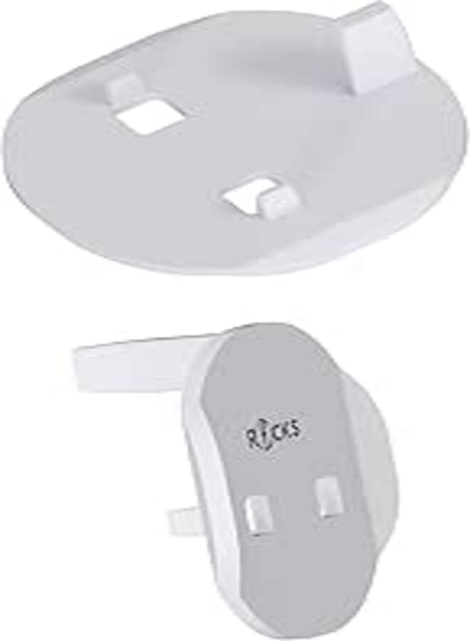 EU to UK Plug Converter, 2 Pin to 3 Pin Travel Adapter, Universal European to British Socket Adapter for Home, Office & Travel, Compact & Safe Design – White